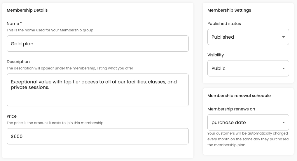 yottled membership settings