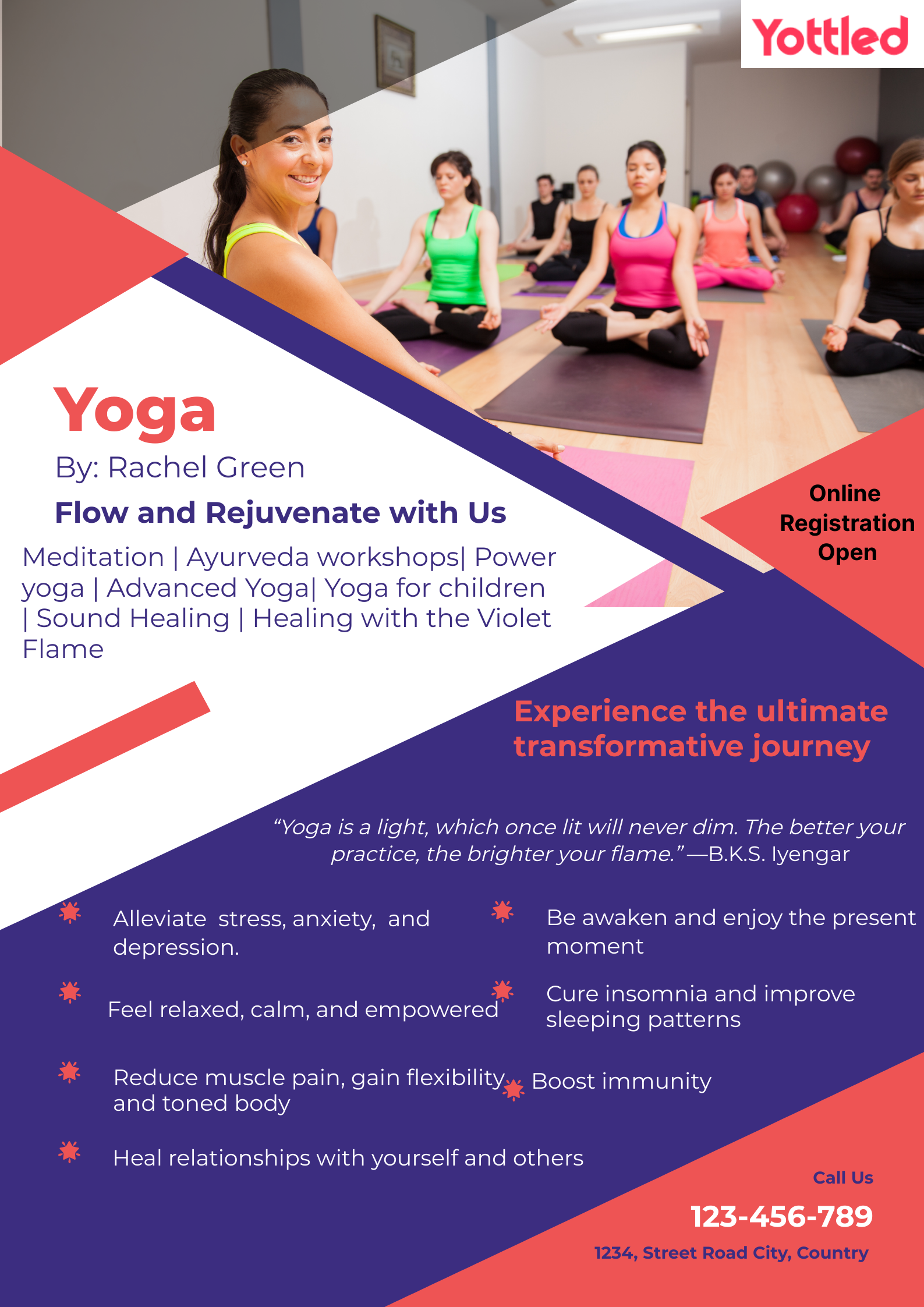 Yoga Advertisement: 10 Ready-to-Use Free Templates, Flyers, Ad Copies -  Yottled