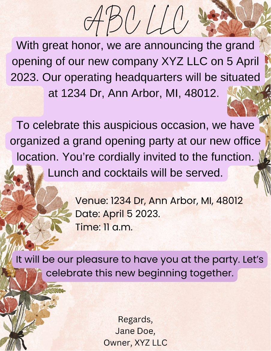 Grand Opening Announcement And Invitation Messages & Samples- 2023