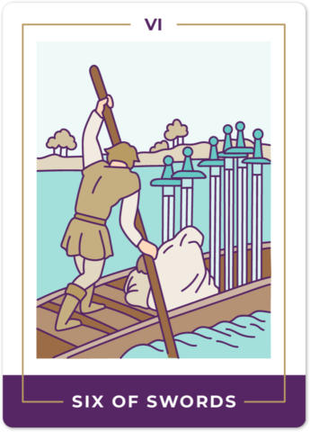 six of swords reverse meaning